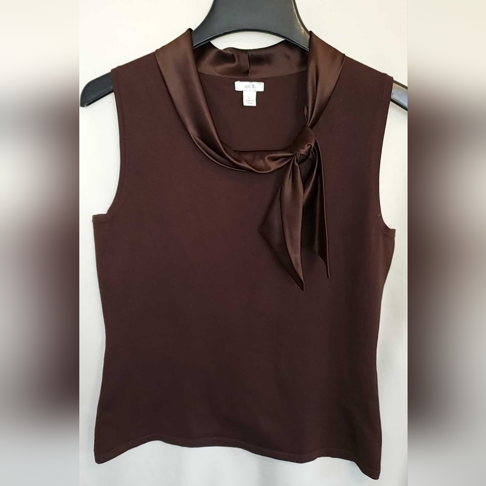 EUC Elegant Brown Sleeveless Top - Large